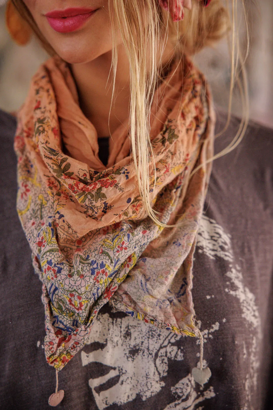 Agathe French Floral Scarf sold by Magnolia Pearl product image thumbnail 3