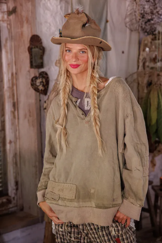 Fleece Riehl Henley sold by Magnolia Pearl