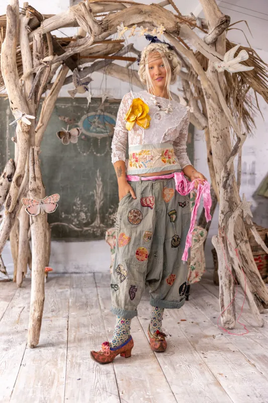 Embroidered Patch Joni Trousers sold by Magnolia Pearl