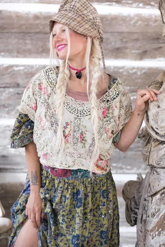 Floral Dejah Cropped Blouse sold by Magnolia Pearl