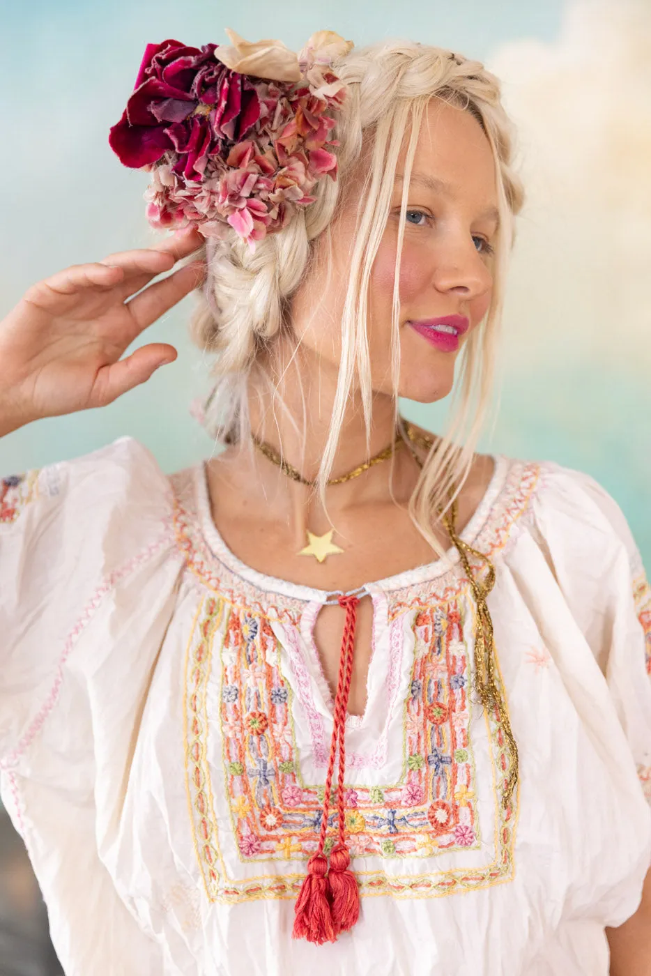 Embroidered Chrissy Folk Blouse sold by Magnolia Pearl product image thumbnail 2