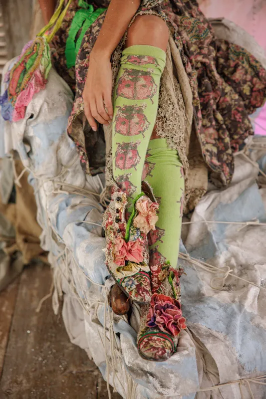 Lady Bug Over-the-Knee Socks sold by Magnolia Pearl