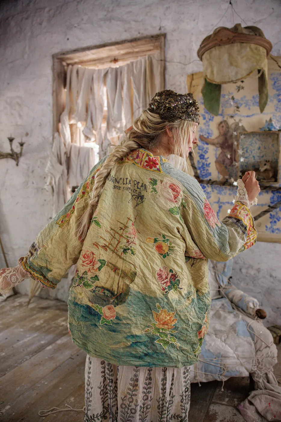 Quilted Ocean Rose Kimono sold by Magnolia Pearl product image thumbnail 4