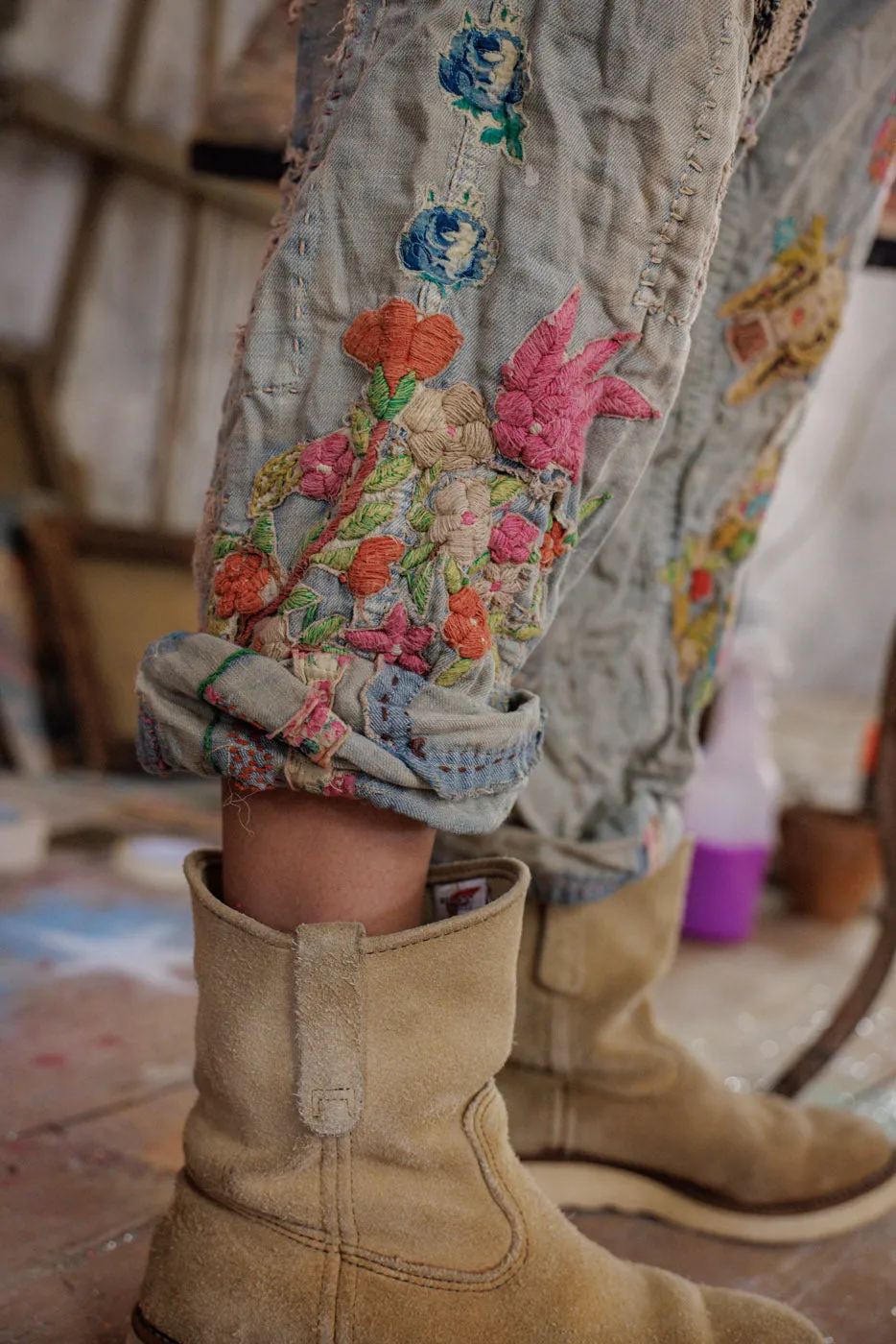 Floral Miner Denims sold by Magnolia Pearl product image thumbnail 4