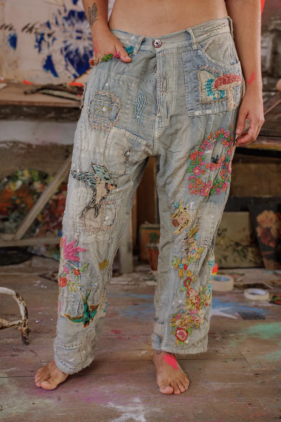 Floral Miner Denims sold by Magnolia Pearl product image thumbnail 2