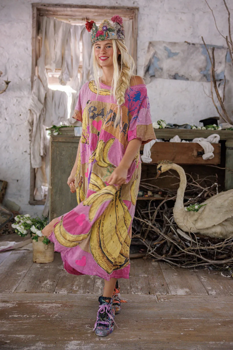 Funk N' Junk Graphics Tee Dress sold by Magnolia Pearl product image thumbnail 2