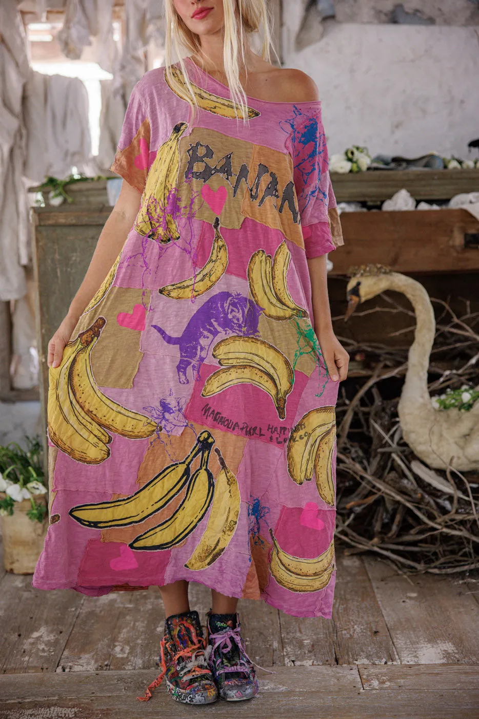 Funk N' Junk Graphics Tee Dress sold by Magnolia Pearl product image thumbnail 3