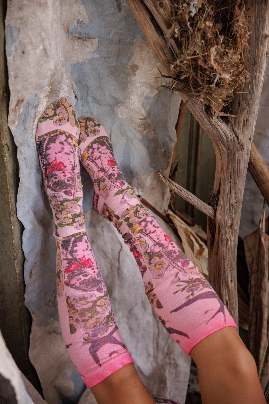 Floral Kittyswing OTK Socks sold by Magnolia Pearl product image thumbnail 2