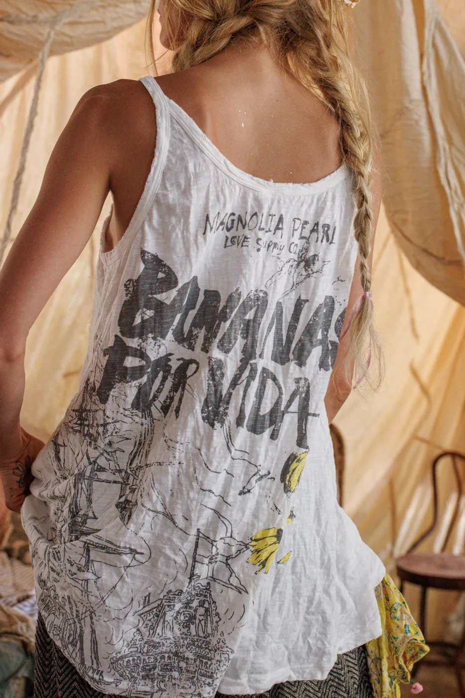 Bananas Por Vida Lana Tank sold by Magnolia Pearl product image thumbnail 4