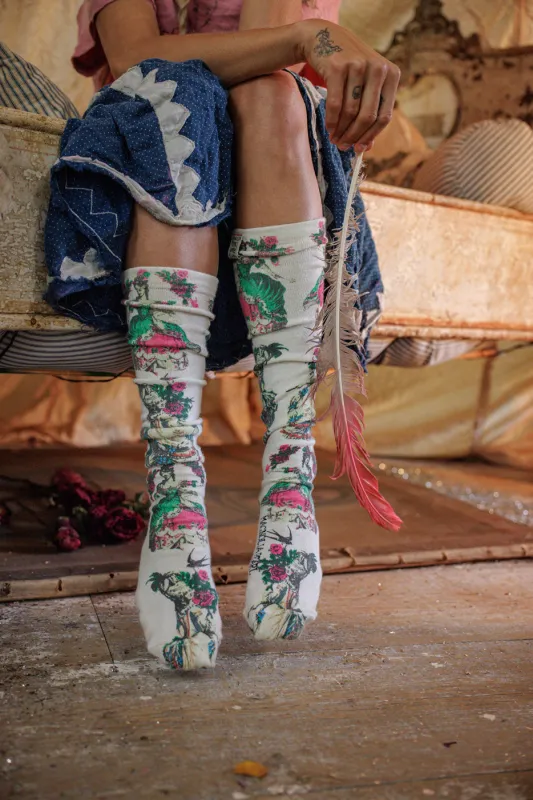 La Dame Verte OTK Socks sold by Magnolia Pearl