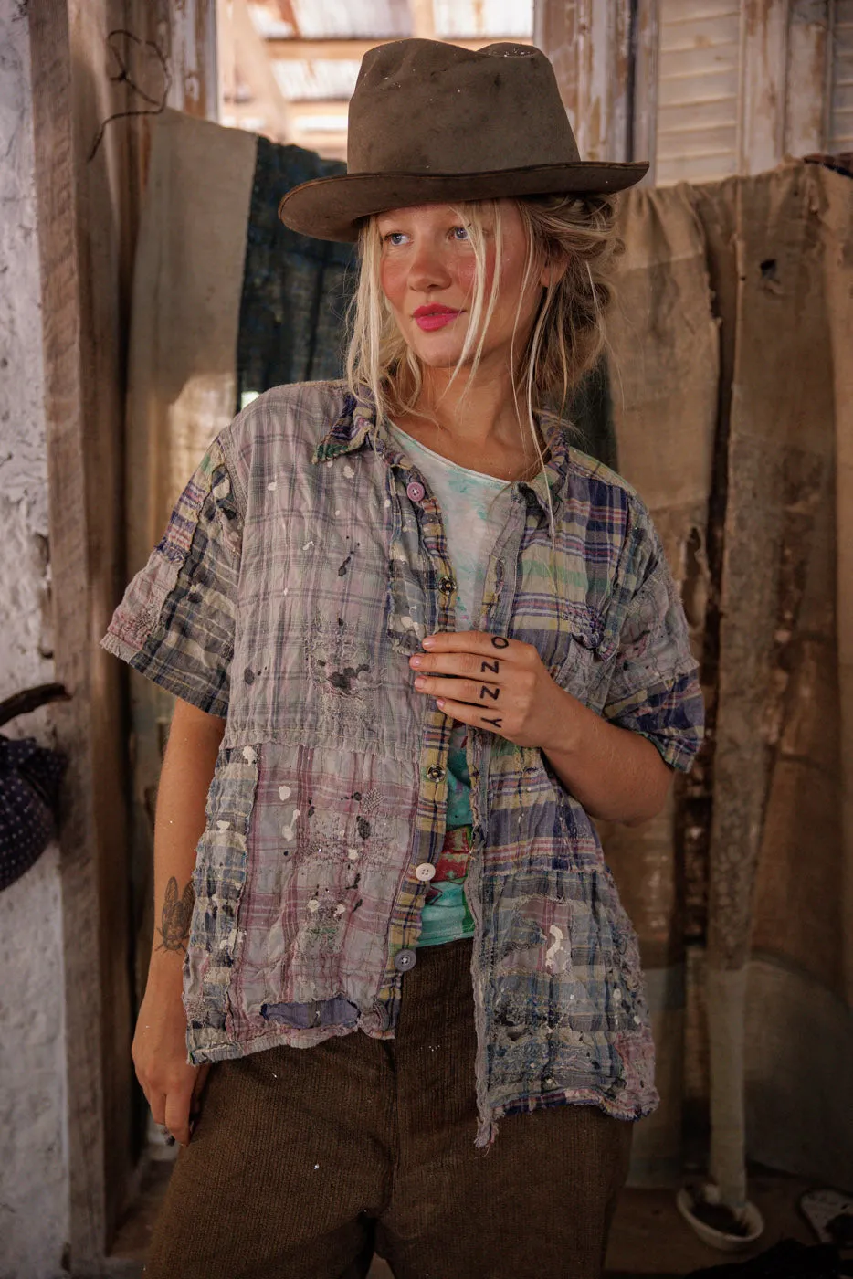 YD Patchwork Perletta Shirt sold by Magnolia Pearl