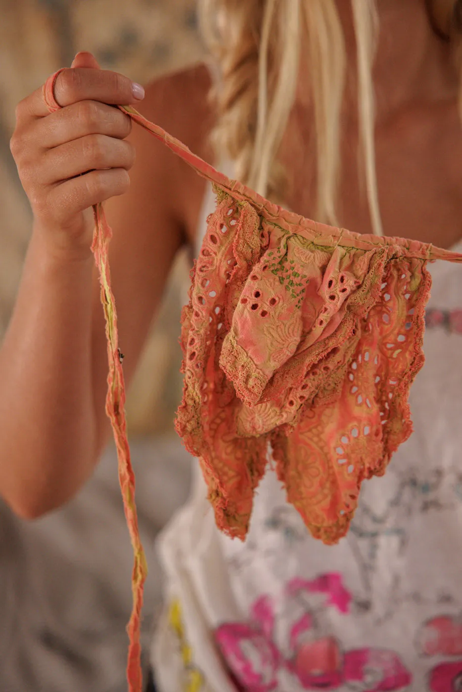 Embroidered Fairen Jabot sold by Magnolia Pearl product image thumbnail 4