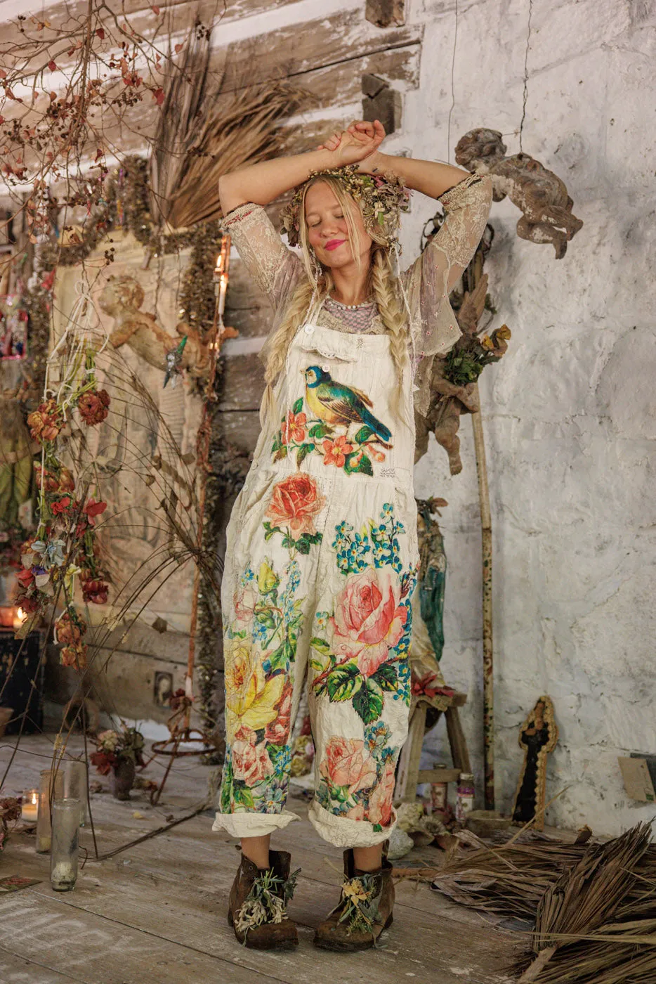 Birdie Bouquet Benjamin Overalls sold by Magnolia Pearl