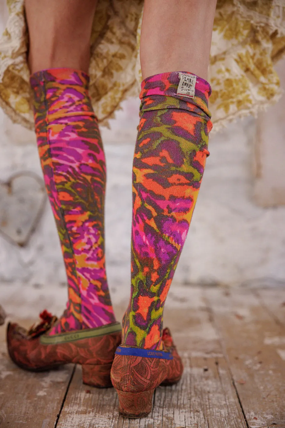 Neon Leopard OTK Socks sold by Magnolia Pearl product image thumbnail 3