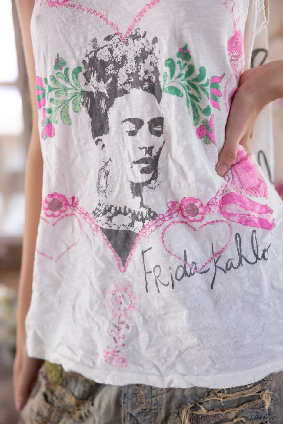 Frida Corazón Luminoso Lana Tank sold by Magnolia Pearl product image thumbnail 2
