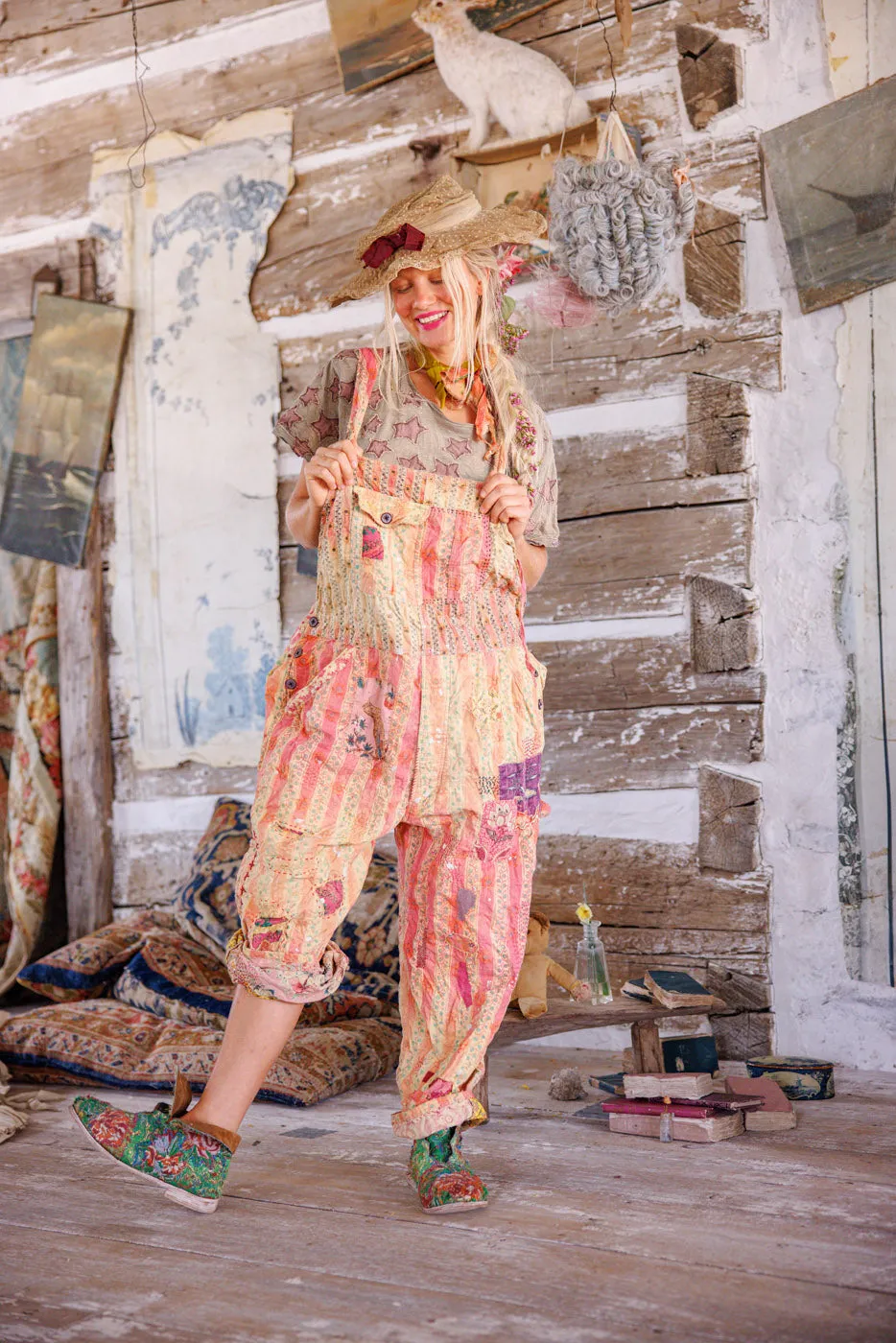 Sunfaded Love Overalls sold by Magnolia Pearl product image thumbnail 3