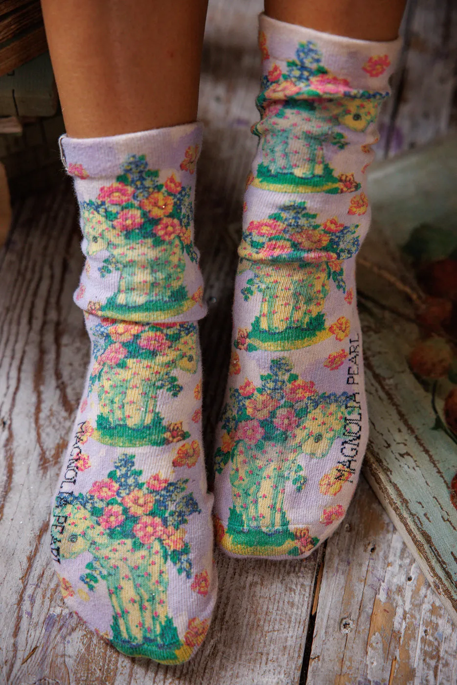 Floral Lamb MP Socks sold by Magnolia Pearl
