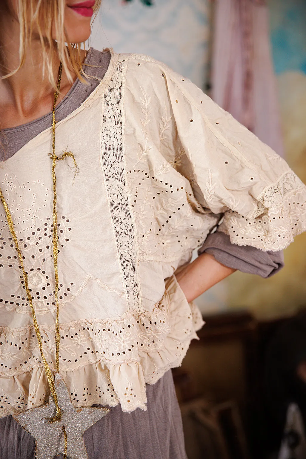Eyelet Rosemary Blouse sold by Magnolia Pearl product image thumbnail 4