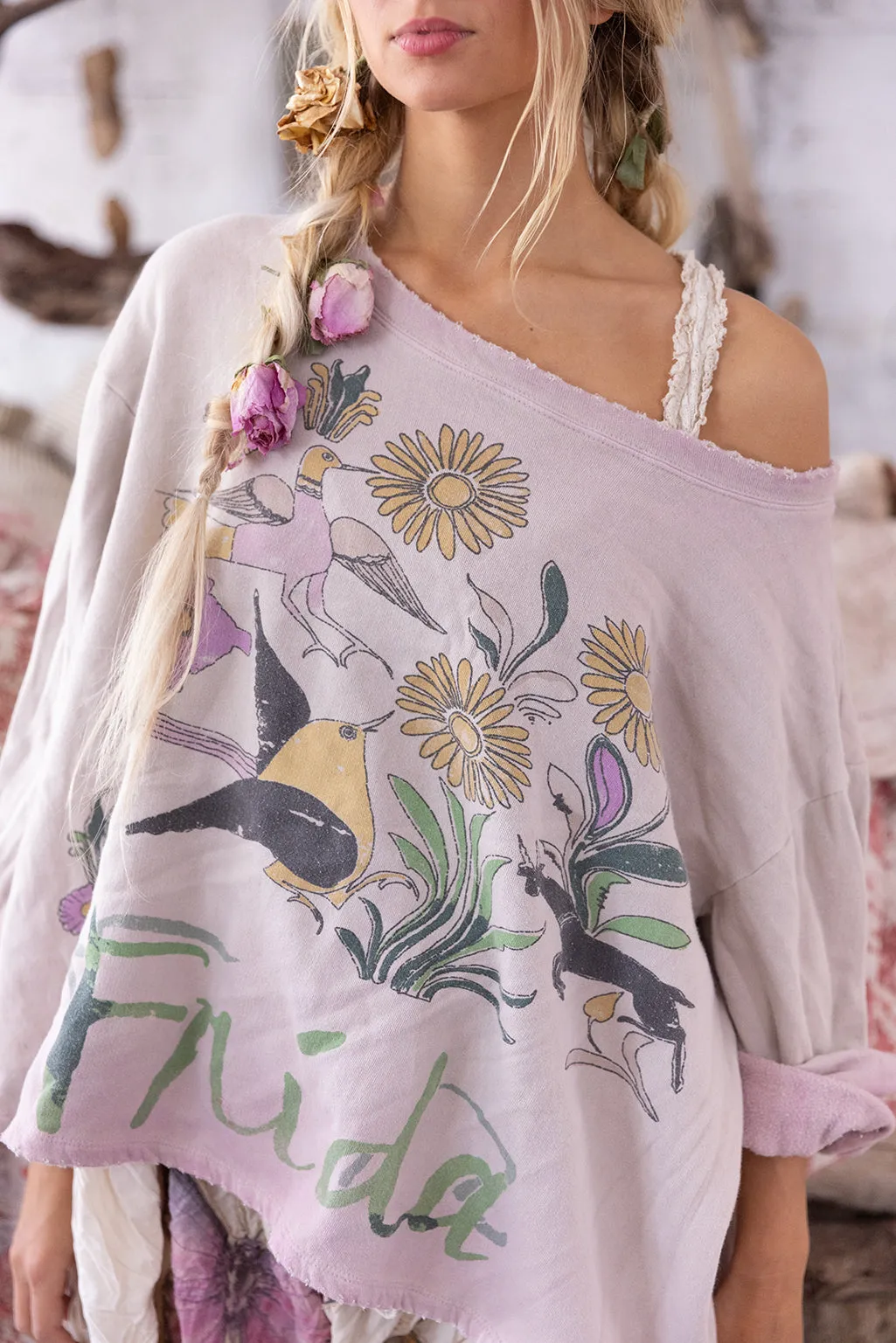 Flight Flowers Frida Nago Sweatshirt sold by Magnolia Pearl product image thumbnail 3