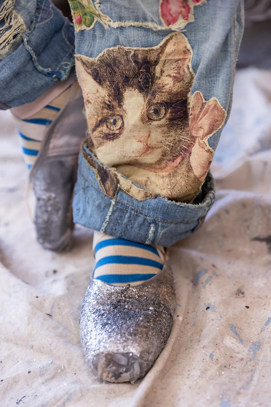 Floral Appliqué Miner Denims sold by Magnolia Pearl product image thumbnail 4