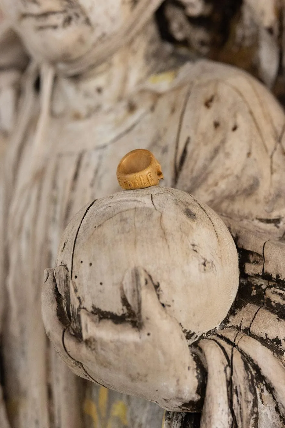 Sandalwood Skull Scarf Slide sold by Magnolia Pearl product image thumbnail 4