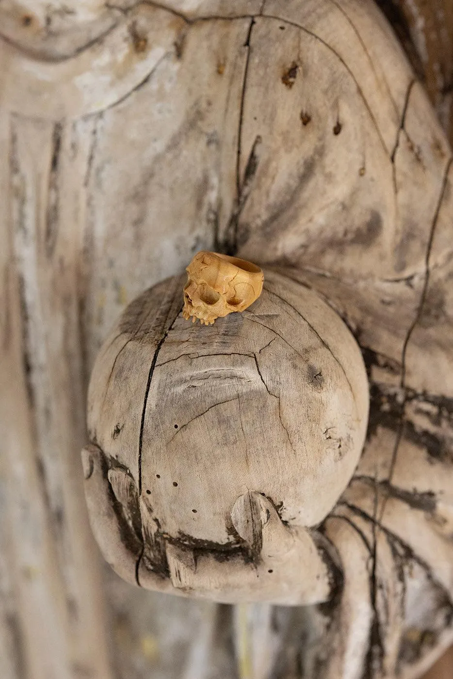 Sandalwood Skull Scarf Slide sold by Magnolia Pearl product image thumbnail 2
