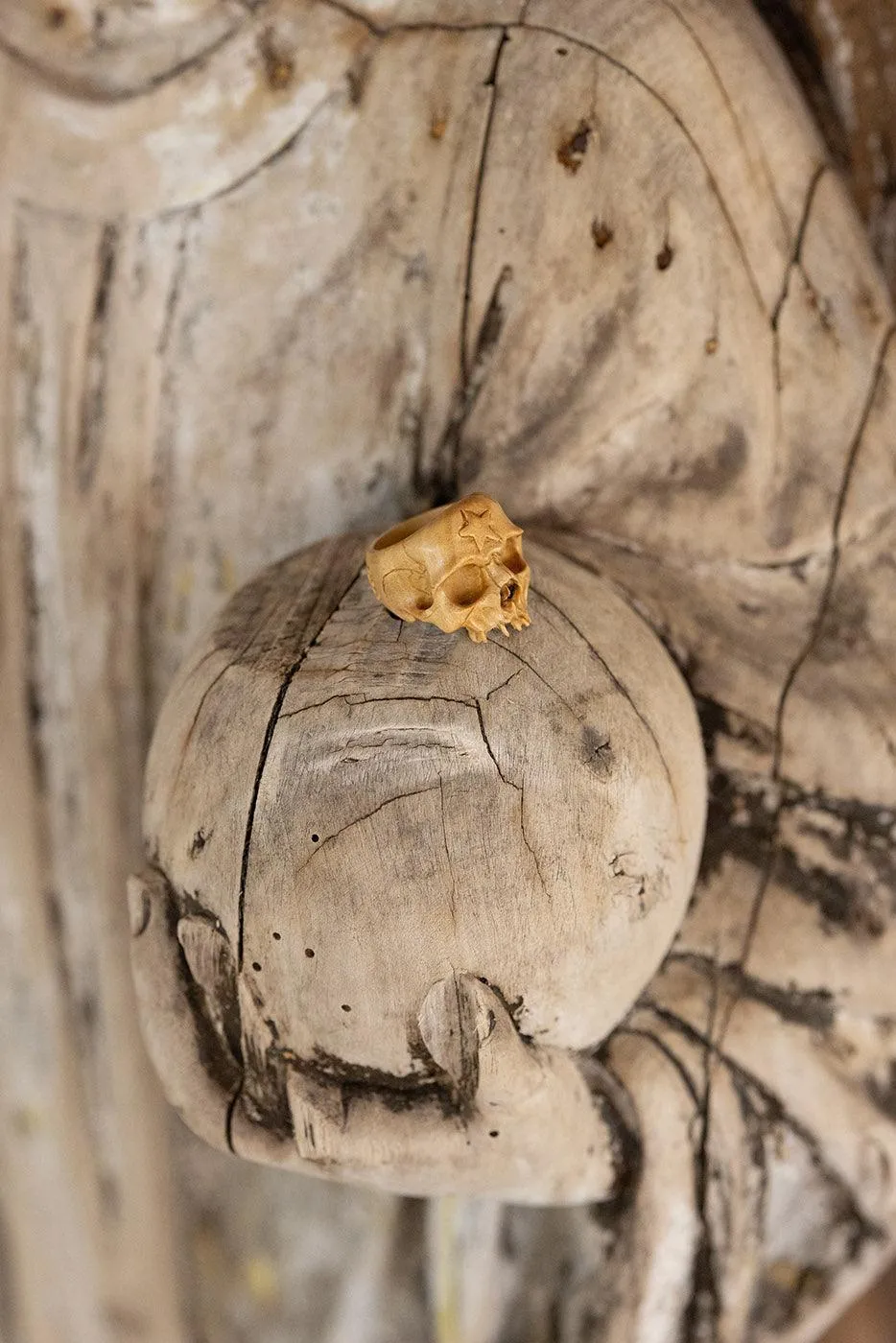 Sandalwood Skull Scarf Slide sold by Magnolia Pearl product image thumbnail 3
