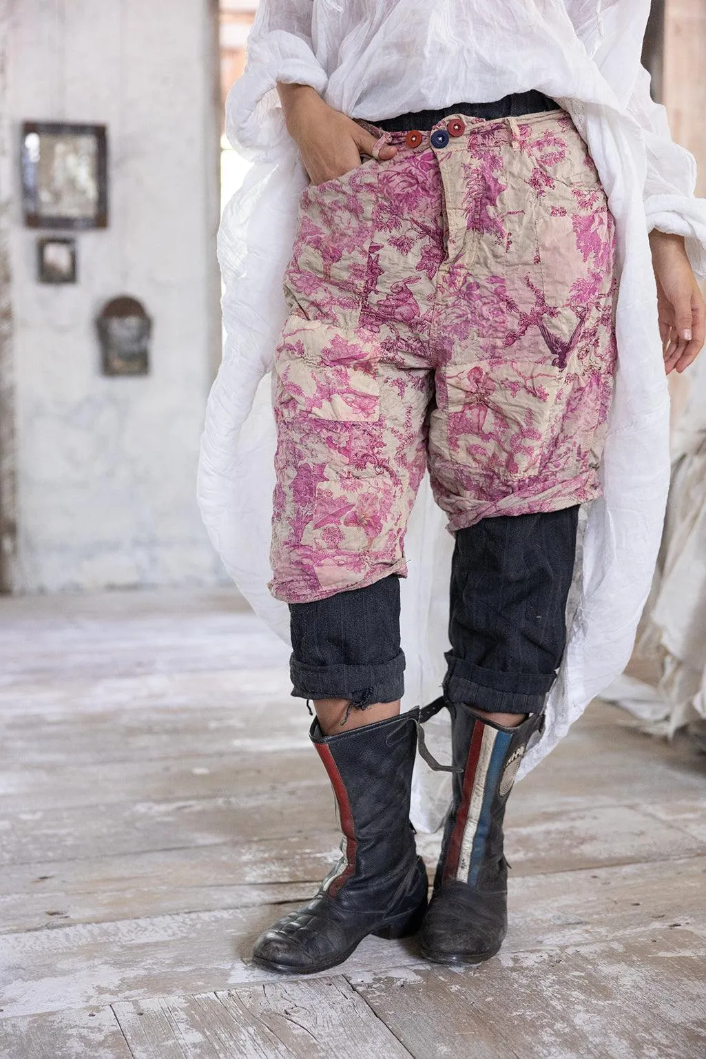 Patchwork Miner Shorts sold by Magnolia Pearl product image thumbnail 2