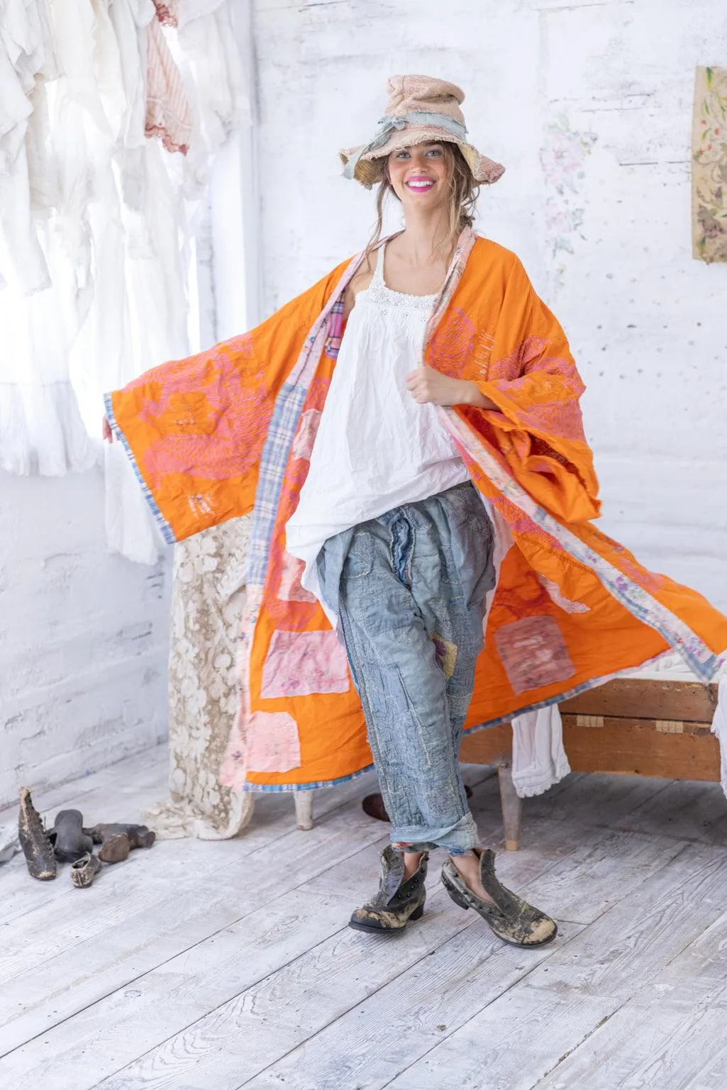 Dharma Dragon Embroidered Kimono sold by Magnolia Pearl