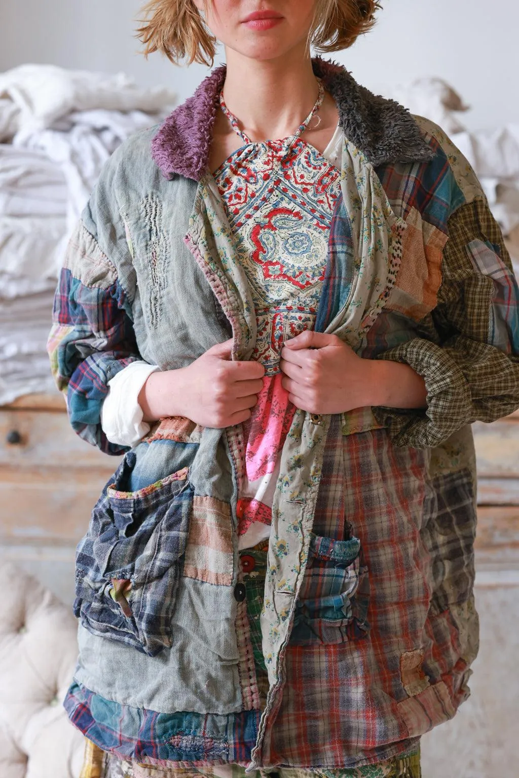 Patchwork Kathmandu Jacket sold by Magnolia Pearl product image thumbnail 3