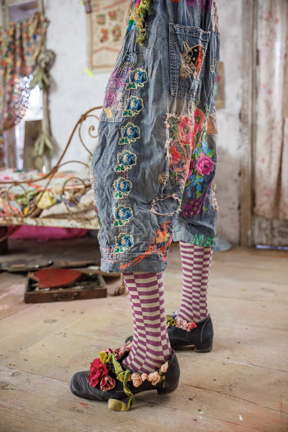 Embroidered Art Graphic Frankie Denims sold by Magnolia Pearl product image thumbnail 4