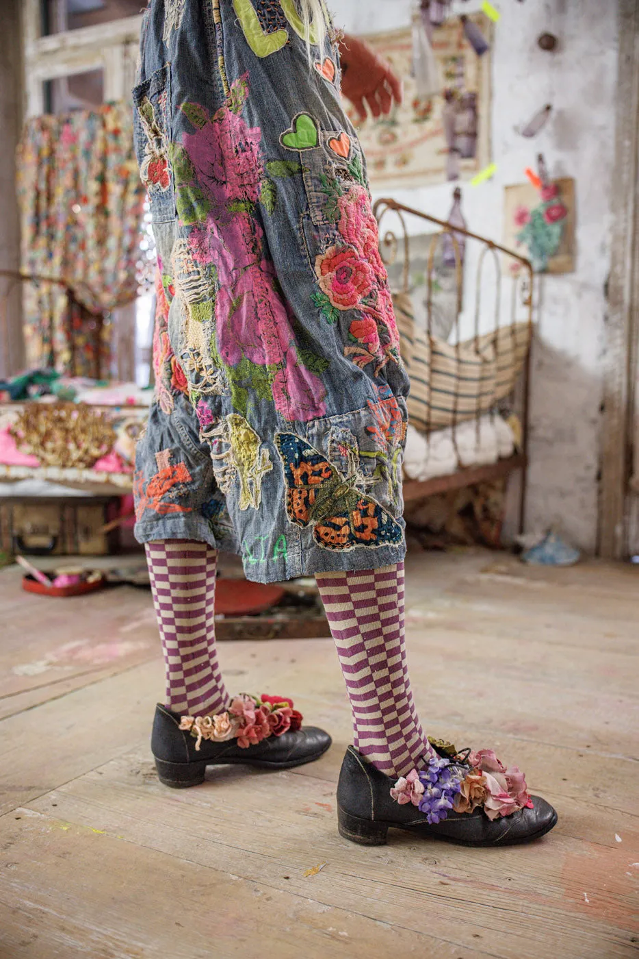 Embroidered Art Graphic Frankie Denims sold by Magnolia Pearl product image thumbnail 5