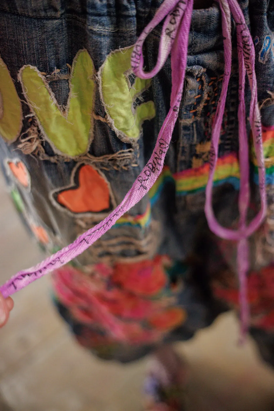 Embroidered Art Graphic Frankie Denims sold by Magnolia Pearl product image thumbnail 2