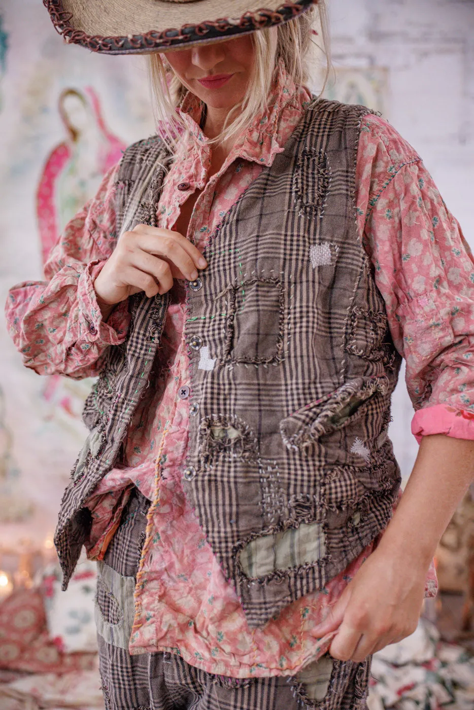 Yarn-Dyed Andriy Vest sold by Magnolia Pearl product image thumbnail 2