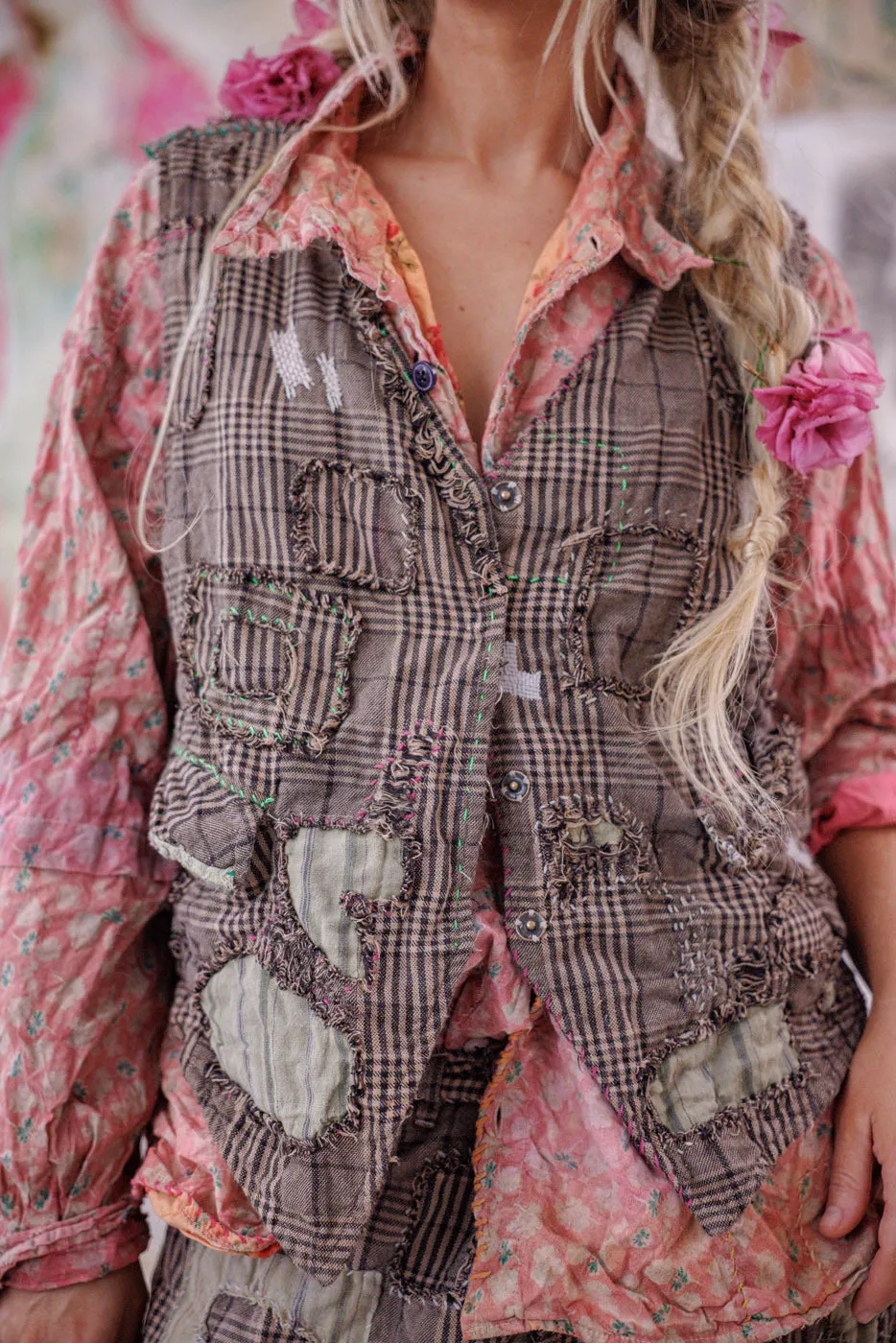 Yarn-Dyed Andriy Vest sold by Magnolia Pearl product image thumbnail 3