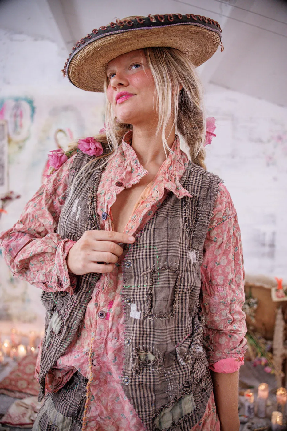 Yarn-Dyed Andriy Vest sold by Magnolia Pearl