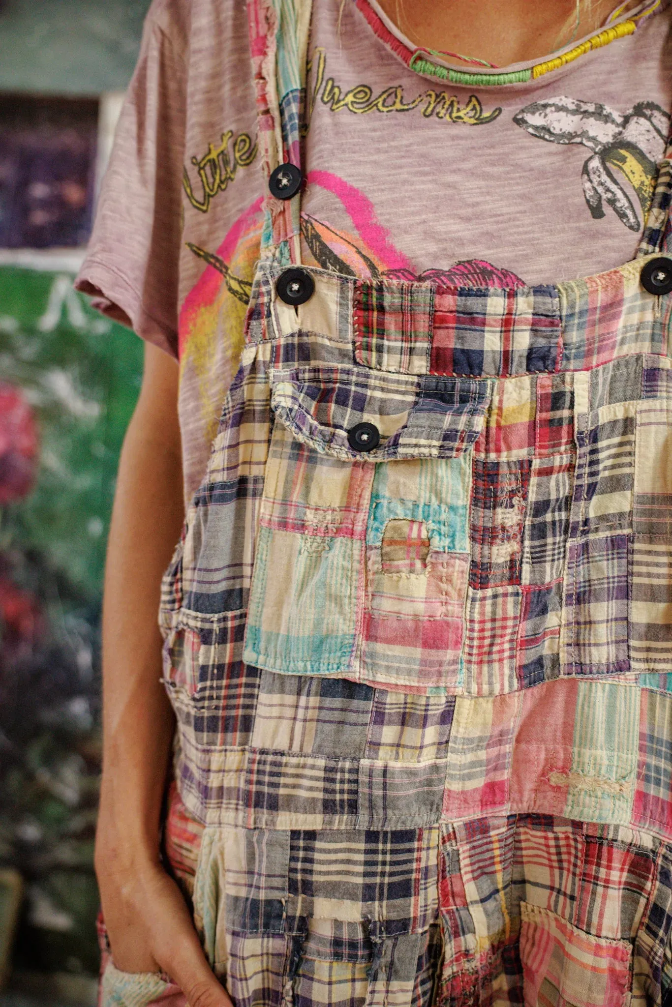 Patchwork Love Overalls sold by Magnolia Pearl product image thumbnail 5