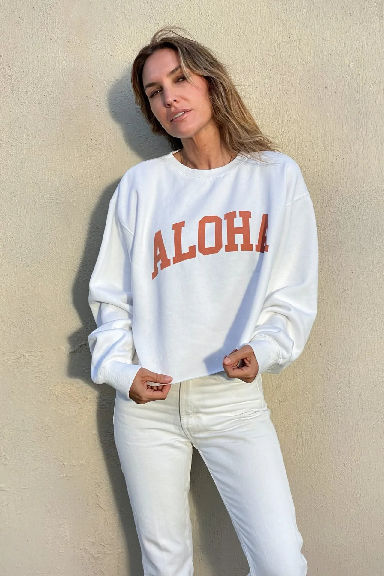 Aloha Cropped Crew sold by mahina