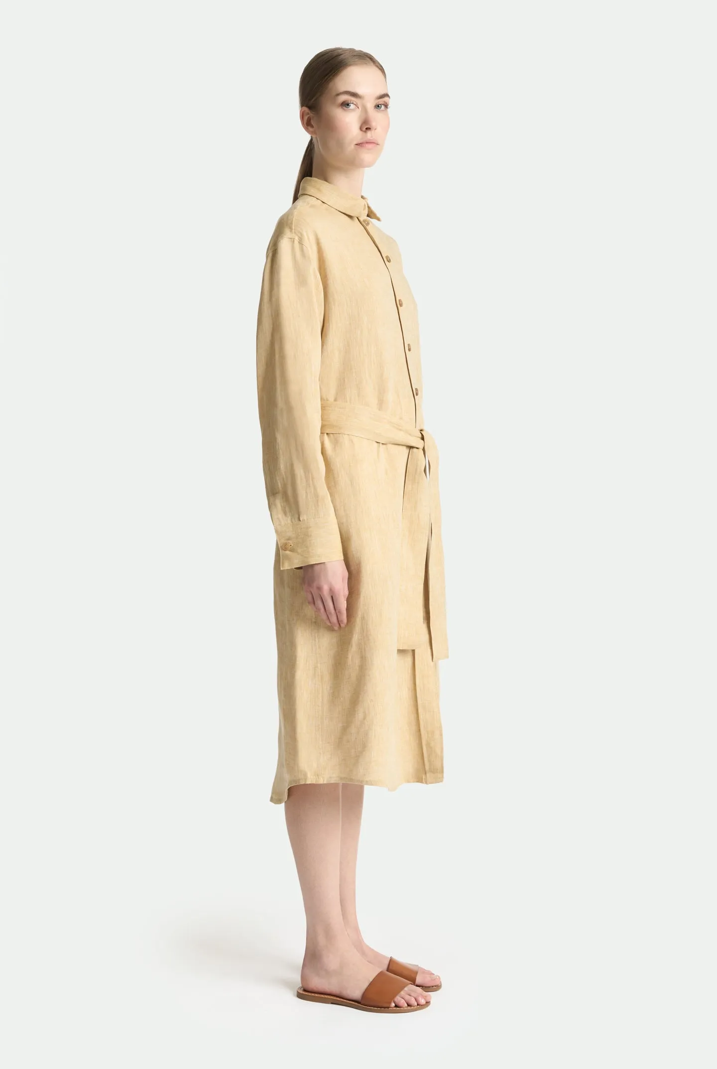 Abito chemisier in lino sold by Malo product image thumbnail 4