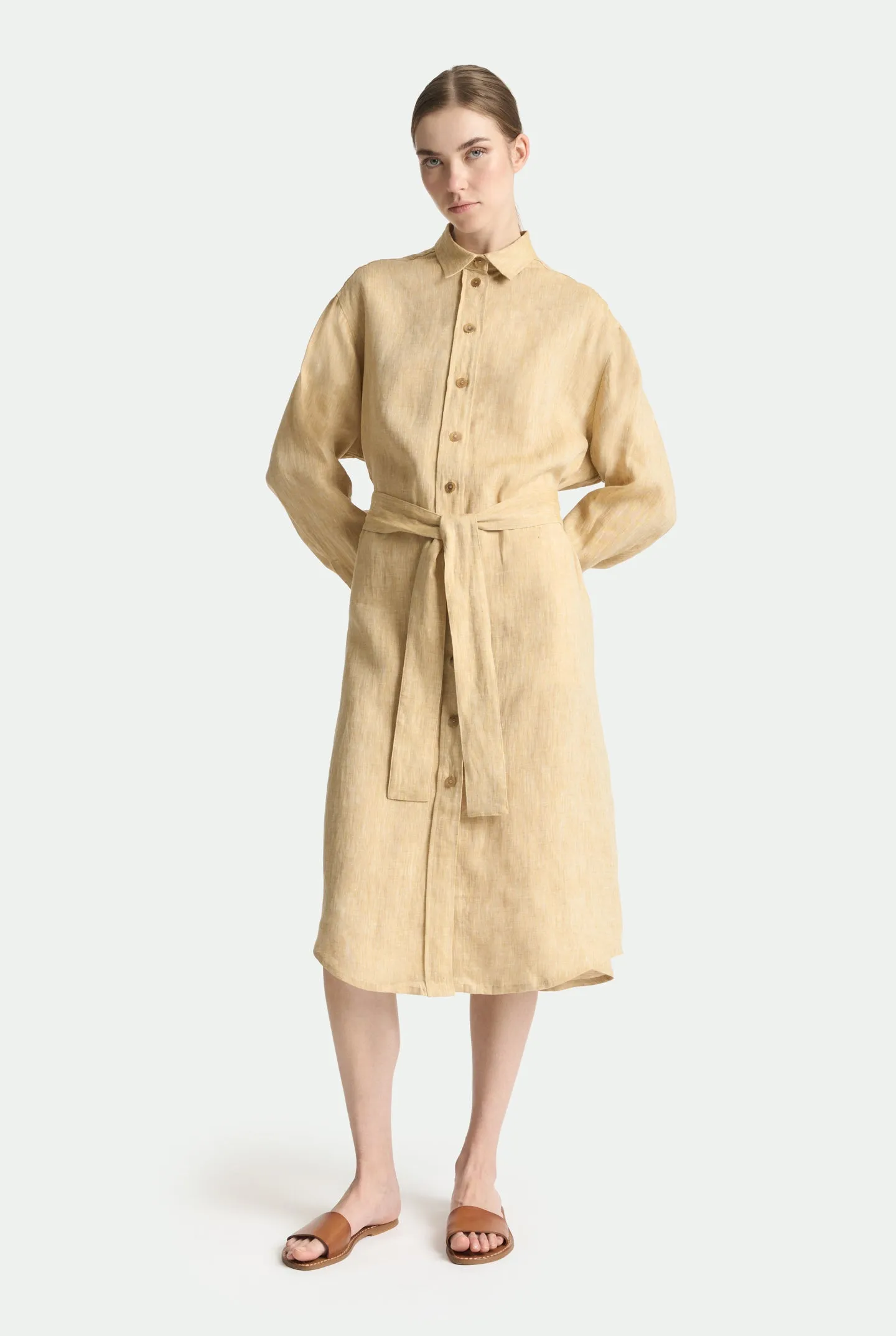 Abito chemisier in lino sold by Malo product image thumbnail 3