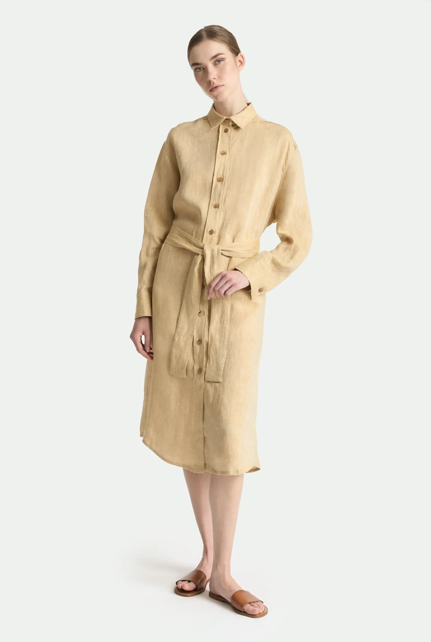 Abito chemisier in lino sold by Malo product image thumbnail 2