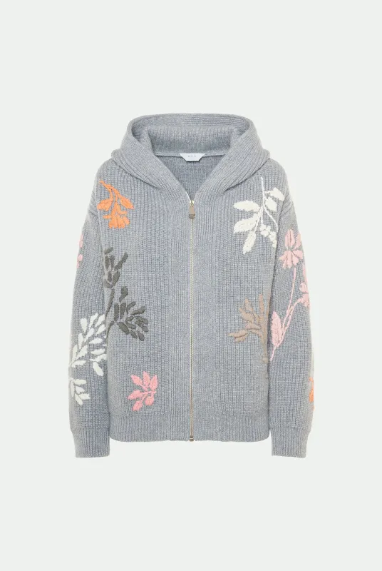 Bomber Camelia in luxury cashmere made by Malo