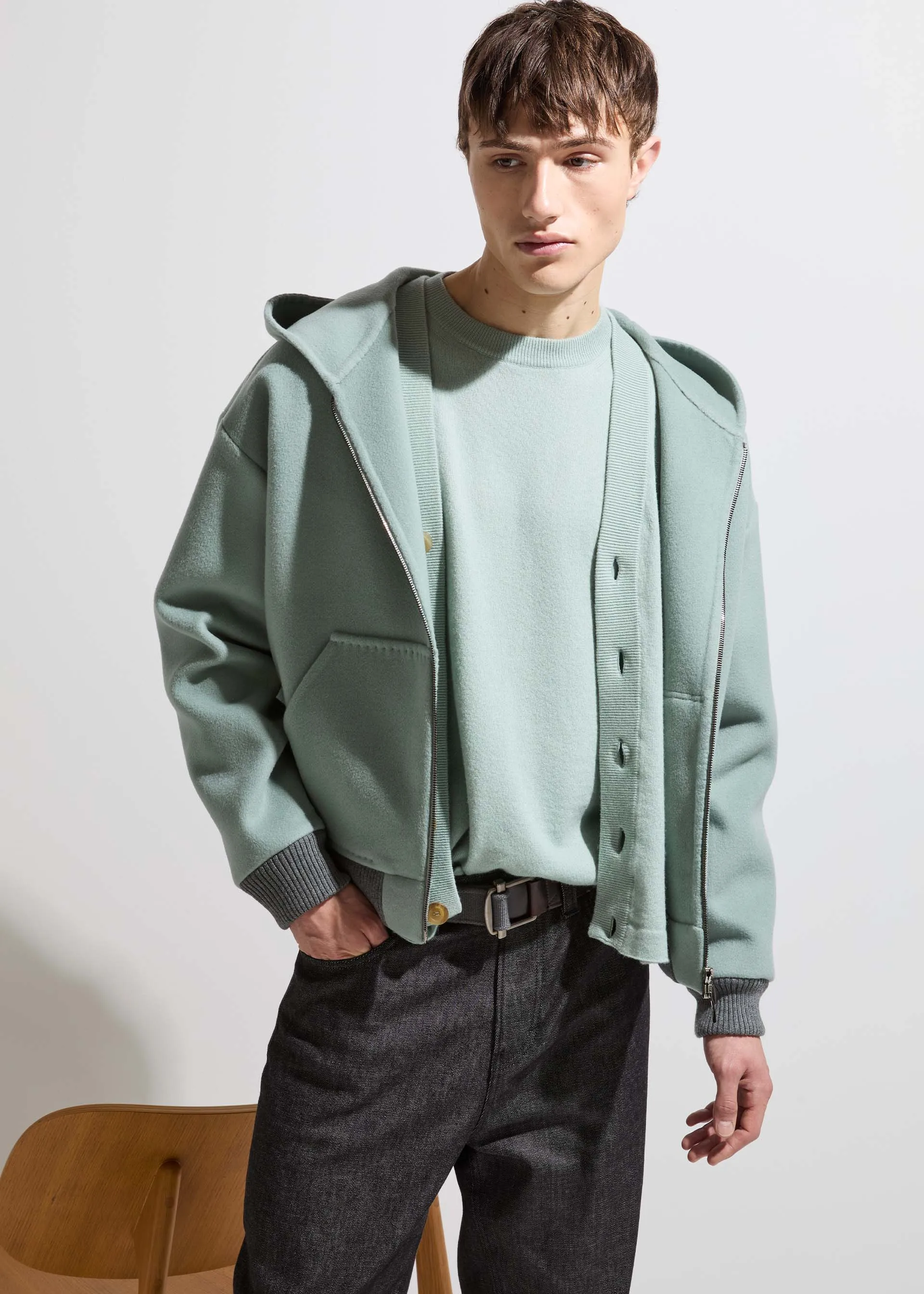 Bomber in lana vergine/luxury cashmere sold by Malo