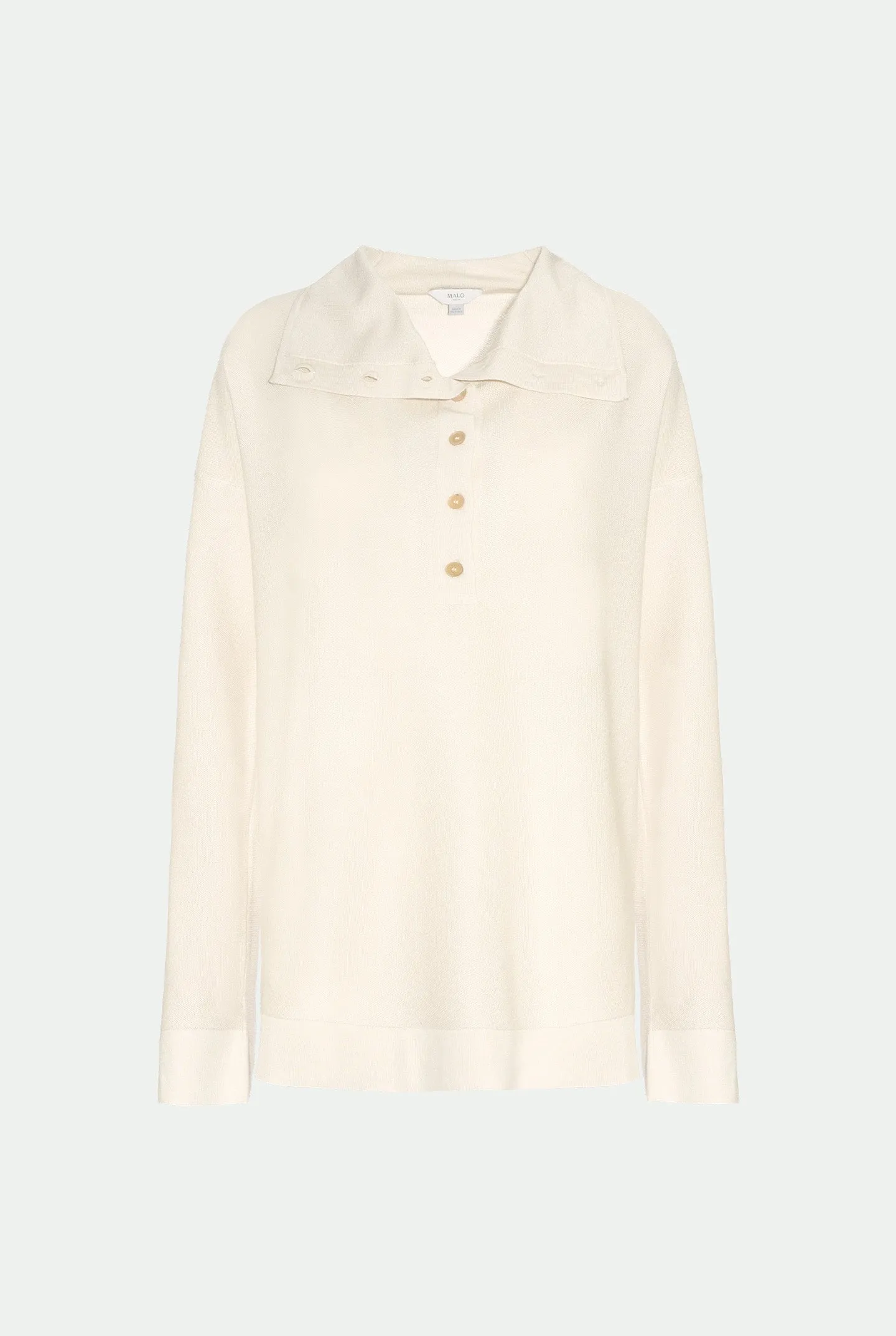 Maglia collo alto piqué in lana vergine e seta sold by Malo