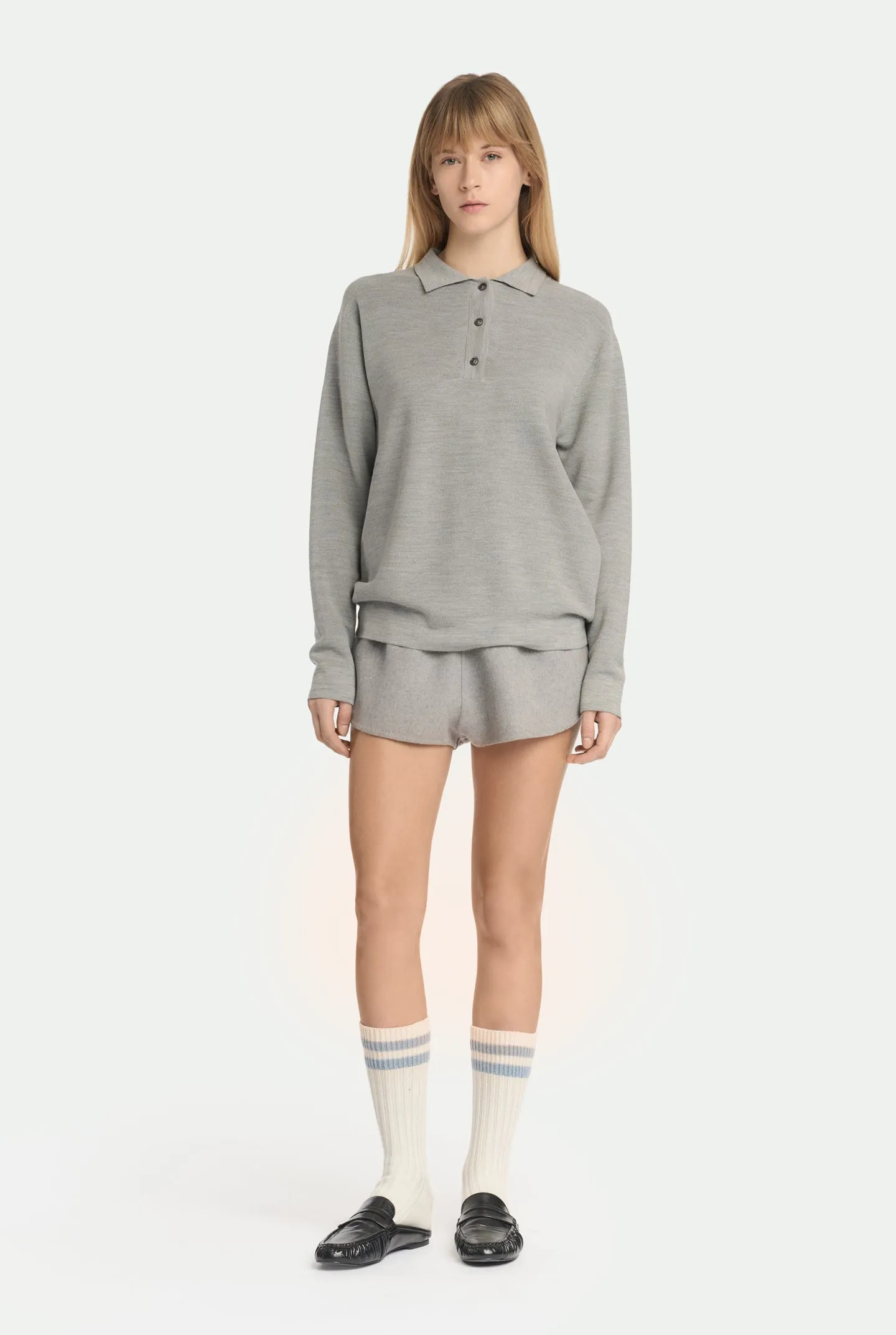 Polo piqué in lana vergine e seta sold by Malo product image thumbnail 2