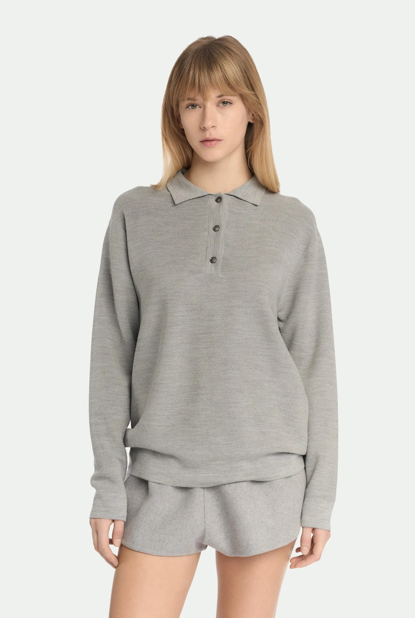Polo piqué in lana vergine e seta sold by Malo product image thumbnail 3