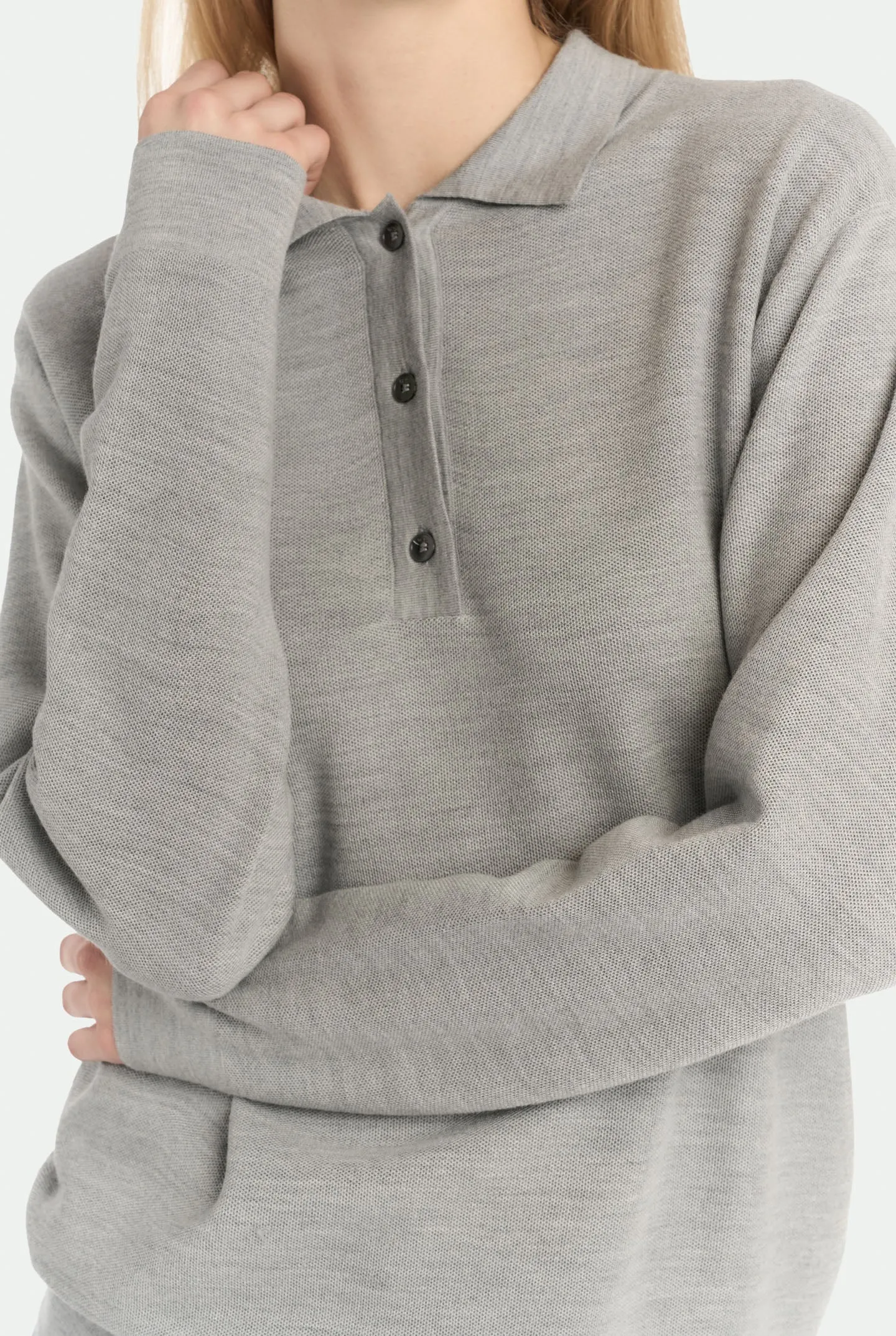 Polo piqué in lana vergine e seta sold by Malo product image thumbnail 5