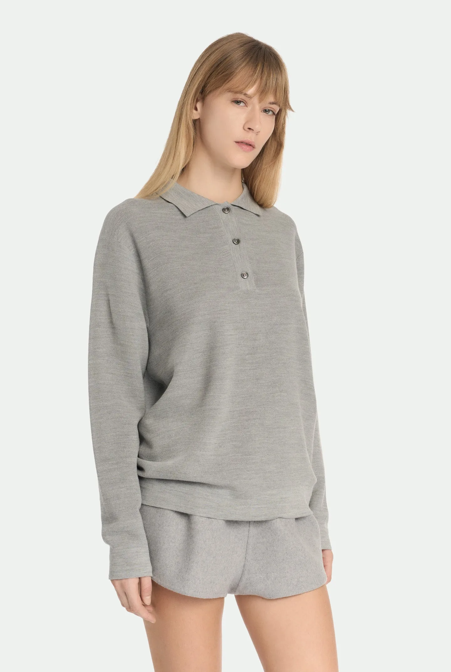 Polo piqué in lana vergine e seta sold by Malo product image thumbnail 4