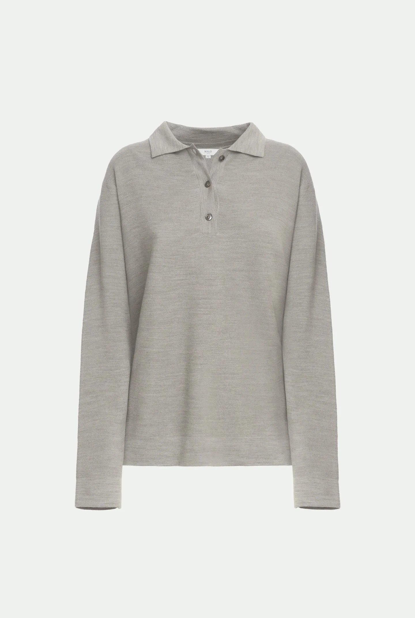 Polo piqué in lana vergine e seta sold by Malo