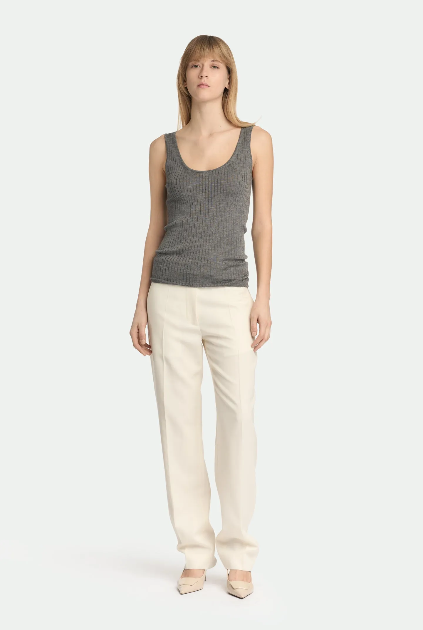 Canotta a costina in cashmere seta sold by Malo product image thumbnail 2